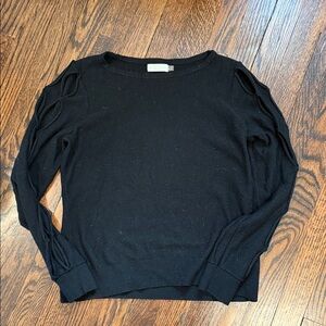 Black Cutout Sleeve Sweater